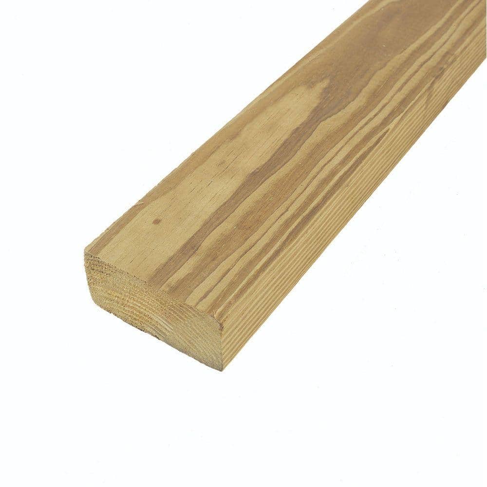 Weathershield 2 In X 4 In X 16 Ft 1 Pressure Treated Southern Pine Lumber The Home Depot