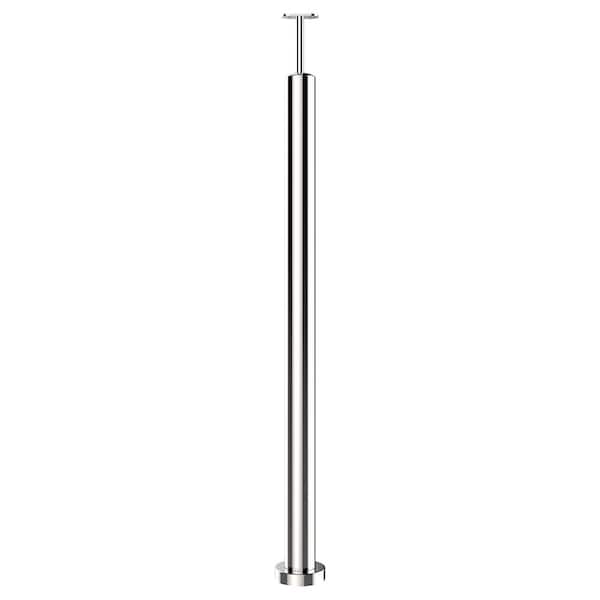 Urban Brush Baluster Stainless Steel 2 in. x 34 1/2 in. to 36 in. Round Newel (4-Pack)