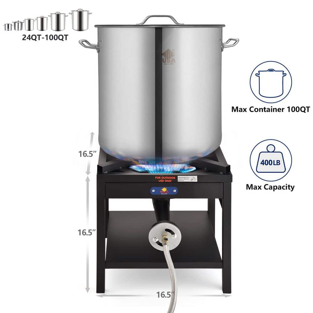 Heavy Duty Black Cast Iron Propane Single Burner Stove