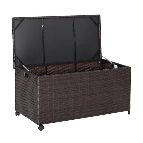 56 gallon brown wicker Deck Box