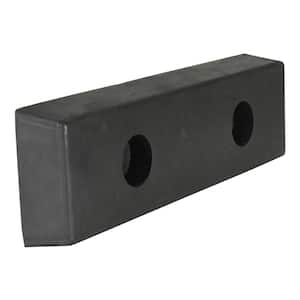 2 in. x 16 in. x 5 in. Rectangle Molded Rubber Bumper