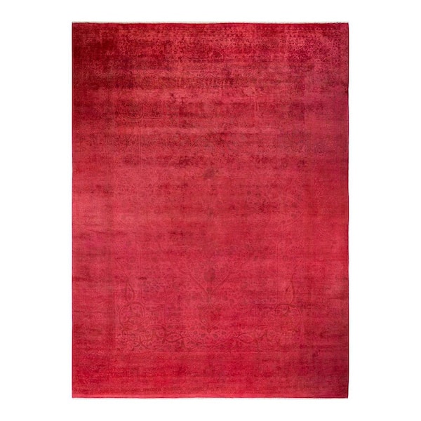 Chloe & Olivia Home Overdyed Pink 9 x 12 Wool Indoor Area Rug