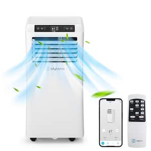 6,500 BTU Portable Air Conditioner Cools 450 Sq. Ft. with Heater, Dehumidifier and Wi-Fi/Remote Control in White