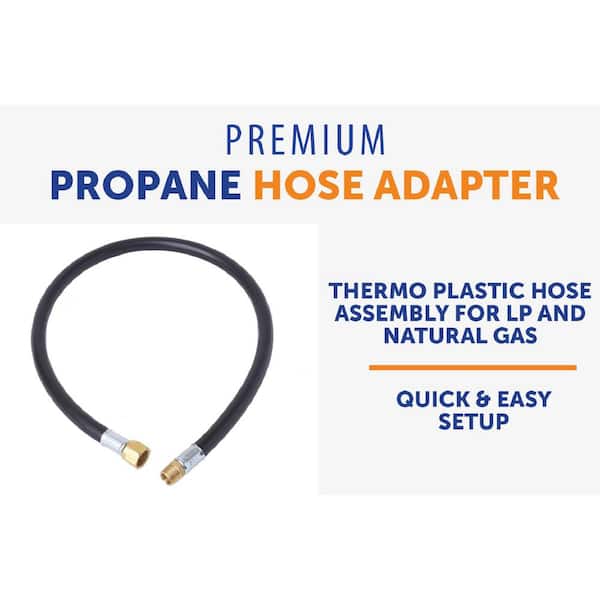 Flame King Thermo 32 in. 3/8 in. I.D. Plastic Hose Assembly for LP