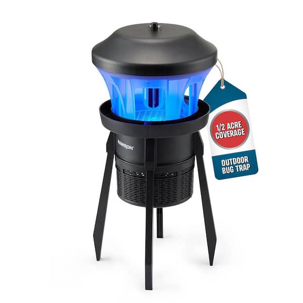 UV Bug Trap, Powerful Fan Fly Killer, 1/2 Acre Coverage, Quiet Outdoor Insect Zapper