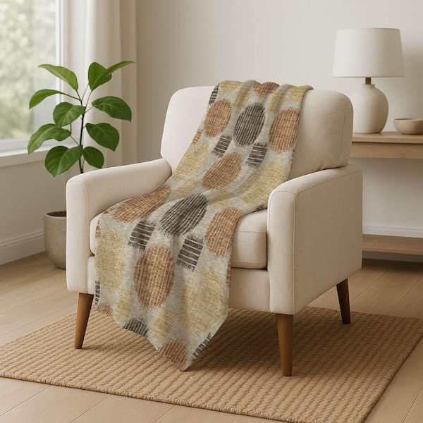 Premium Machine Washable ASB900 Tan 50 in. x 70 in. Sherpa Throw Blanket