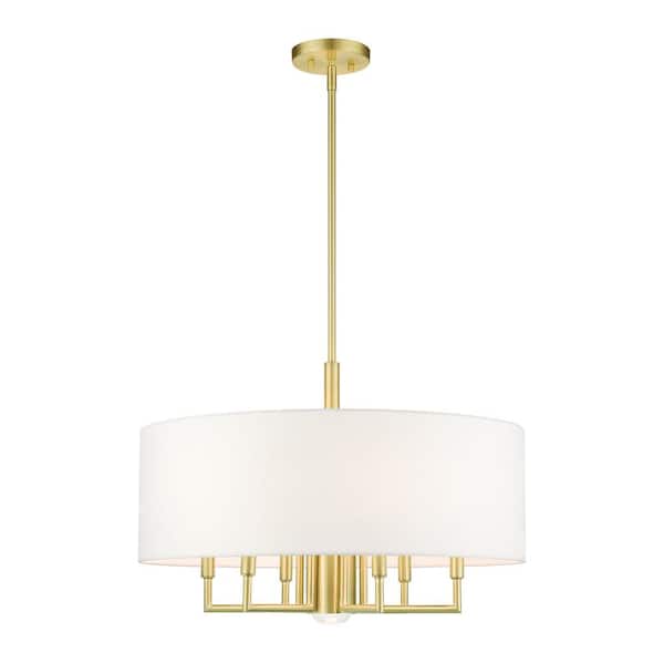 Mercury 7-Light Satin Brass Pendant Chandelier
