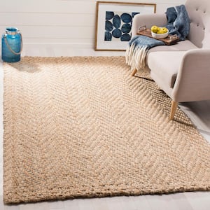 Natural Fiber Beige 8 ft. x 10 ft. Solid Area Rug