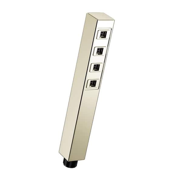 Delta 1-Spray Patterns 1.75 GPM 1.38 in. Wall Mount Handheld Shower Head with H2Okinetic in Lumicoat Polished Nickel