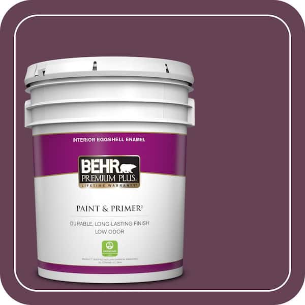 BEHR PREMIUM PLUS 5 gal. #S-G-690 Delicious Berry Eggshell Enamel Low Odor Interior Paint & Primer