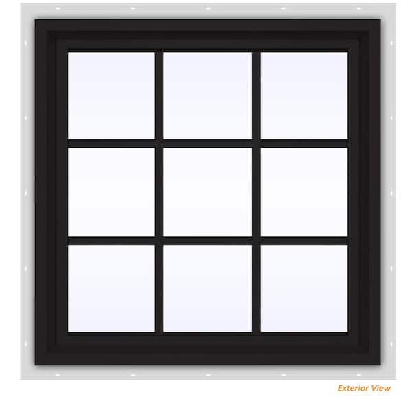 JELD-WEN 24 in. x 36 in. V-4500 Series Black FiniShield Vinyl