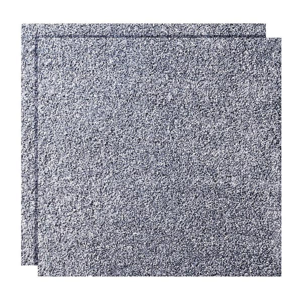 Gray Residential 18 in. x 18 in. Peel and Stick Carpet Tiles 10 Pack, Soft Padded Rug, Square, 22.5 sq. ft., 2025 update