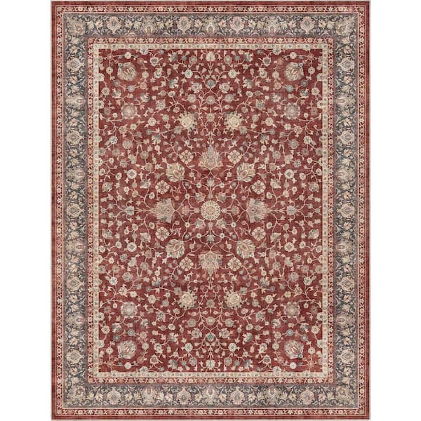 Asha Rome Vintage, Oriental Persian, Red 6 ft. x 9 ft. Area Rug