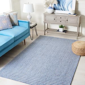 Marbella Navy/Ivory 5 ft. x 8 ft. Houndstooth Area Rug