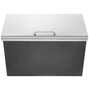 24 L x 20 W x 15 in. H Stainless Steel Drop-in Ice Chest, 40 qt. Commercial Ice Cooler with Hinged Cover