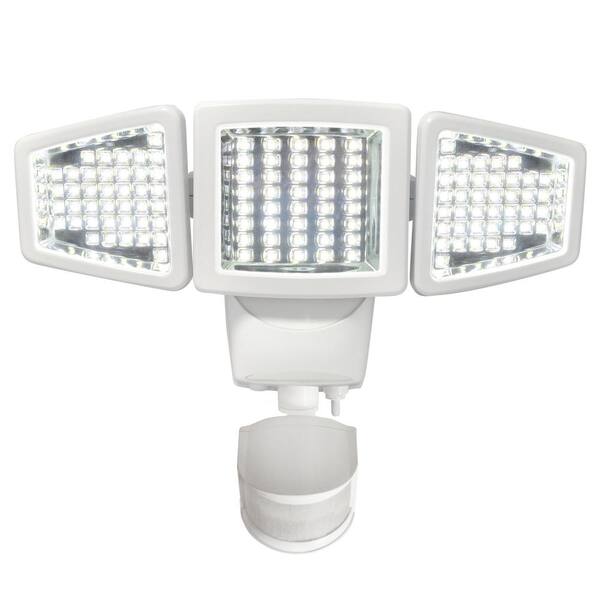 Sunforce - Solar 180 Degree White Motion Activated Outdoor 120 LED Triple Head Integrated LED Area Light