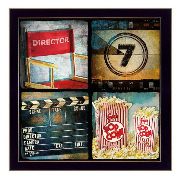 HomeRoots Charlie At The Movies 1-Piece Framed Wall Art 14 in. x 14 in.