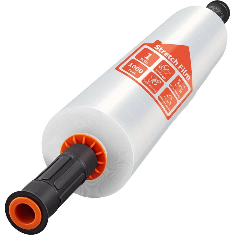 15 in. x 1000 Feet Clear Plastic Stretch Film Roll with Handles 60 Gauge Industrial Strength for Moving and Packing price history on PriceWatchPro