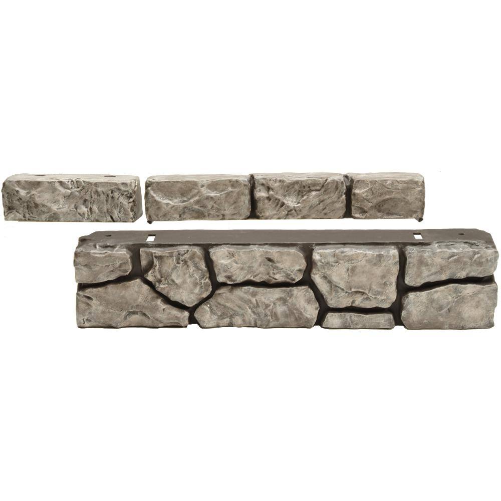 Slate Gray Faux Stone Garden Border Edging, 10 Feet
