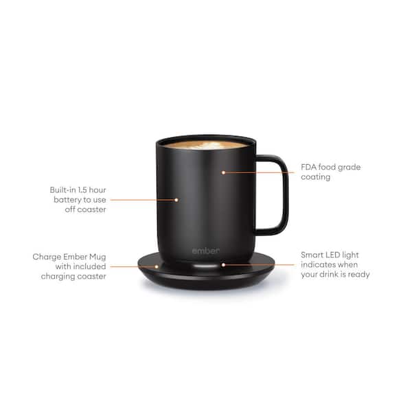 Ember 10 oz Charging Hot Mug 2, App-Controlled Rechargeable