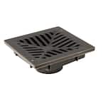 Storm Vortex 9 in. Low Profile Catch Basin Complete with Black Concave Grate