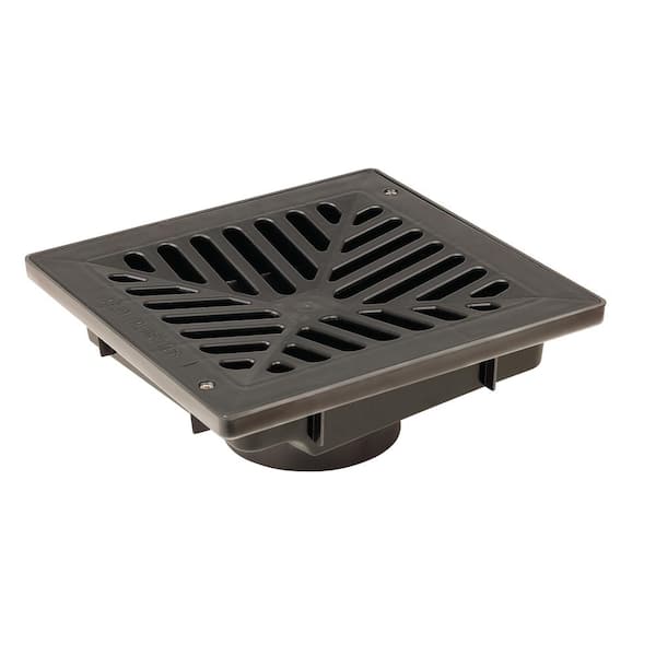 RELN Storm Vortex 9 in. Low Profile Catch Basin Complete with Black Concave Grate