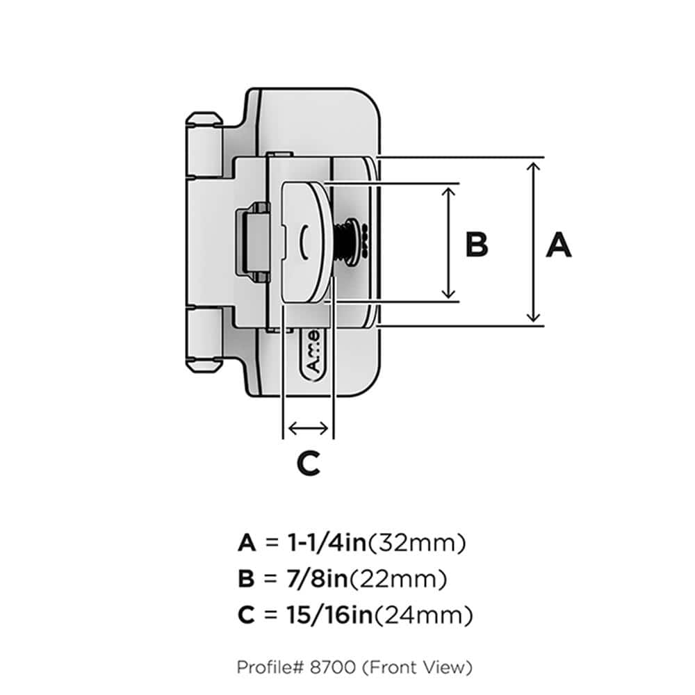 Oil Rubbed Bronze 105-Degree Inset Cabinet Hinge