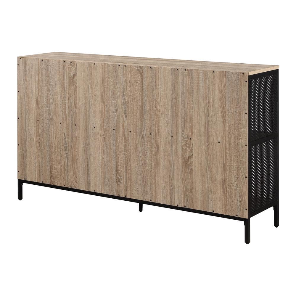 River Oak 8-Cube Storage Bookcase with Metal Frame