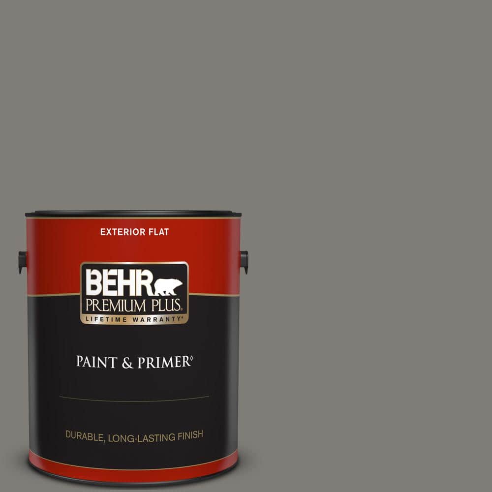 BEHR PREMIUM PLUS 1 gal. PPU2421 Greyhound Flat Exterior Paint