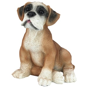 9 in. H Boxer Puppy Dog Statue