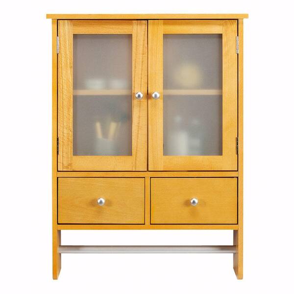 Home Decorators Collection Amanda 24 in. W Wall Cabinet in Natural Beech with Towel Bar