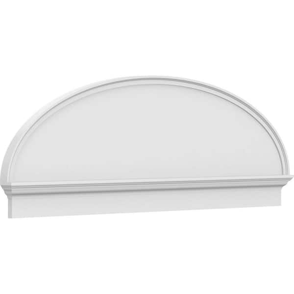 Ekena Millwork 2-3/4 in. x 70 in. x 24-3/8 in. Elliptical Smooth Architectural Grade PVC Combination Pediment Moulding
