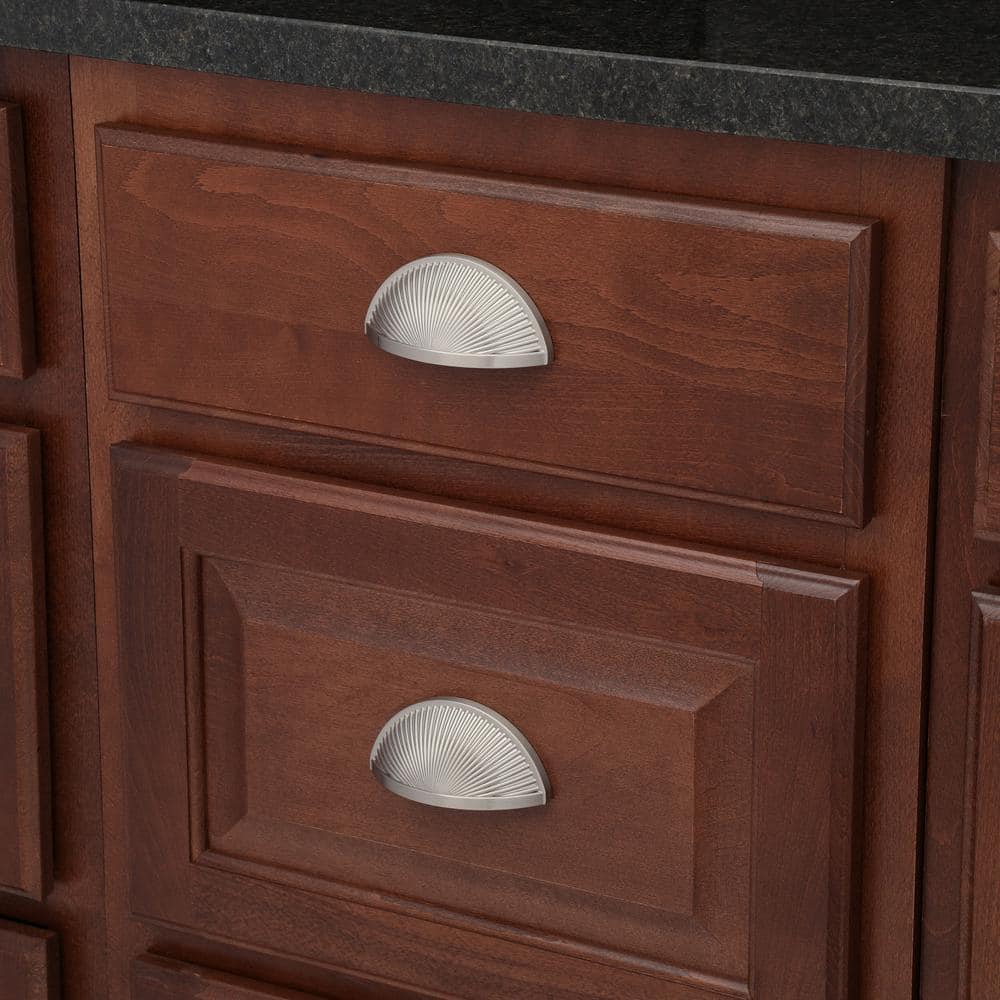 Satin Nickel 3-Inch Center to Center Cup Pull