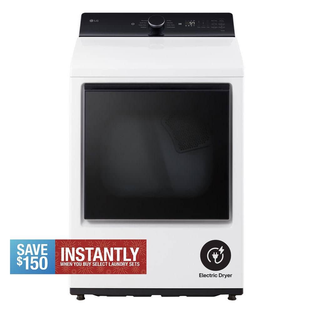 7.3 cu. ft. Vented SMART Electric Dryer in Alpine White with EasyLoad Door and Sensor Dry Technology