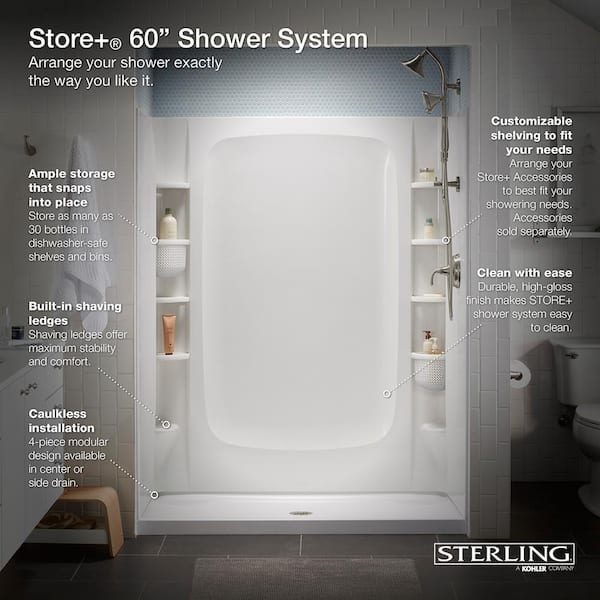 Sterling Store+ 60-in x 30-in Bath Shower Sterling Store+ 60-in x 30-in Bath Shower