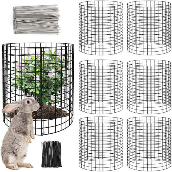 ATENGNES 12.6 in. x 14 in. Chicken Wire Metal Mesh Plant Protector from Animals Plant Cages (6 Pack)