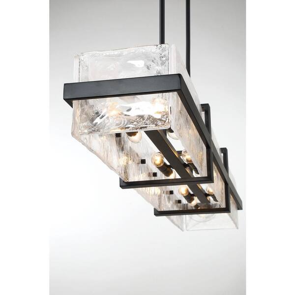 Minka Lavery Cloud Break 12-Light 48 in. Black Island Minka Lavery Cloud Break 12-Light 48 in. Black Island
