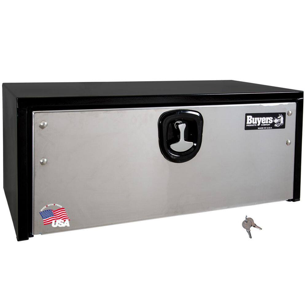 14 in. x 16 in. x 36 in. Gloss Black Steel Underbody Truck Tool Box with Stainless Steel Door price history on PriceWatchPro
