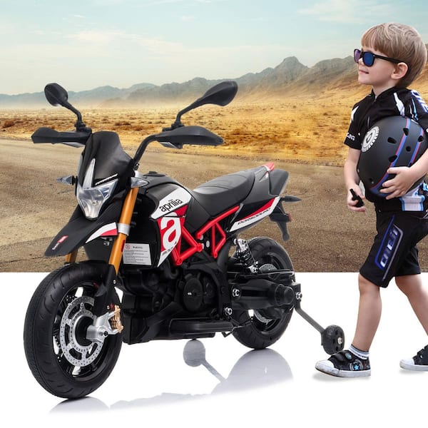 TOBBI 12-Volt Kids Ride On Motorcycle Dirt Bike Licensed Aprilia