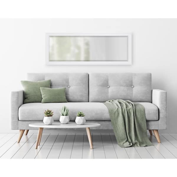 Large Rectangle White Beveled Glass Full-Length Classic Mirror (51.5 in. H x 19.5 in. W)