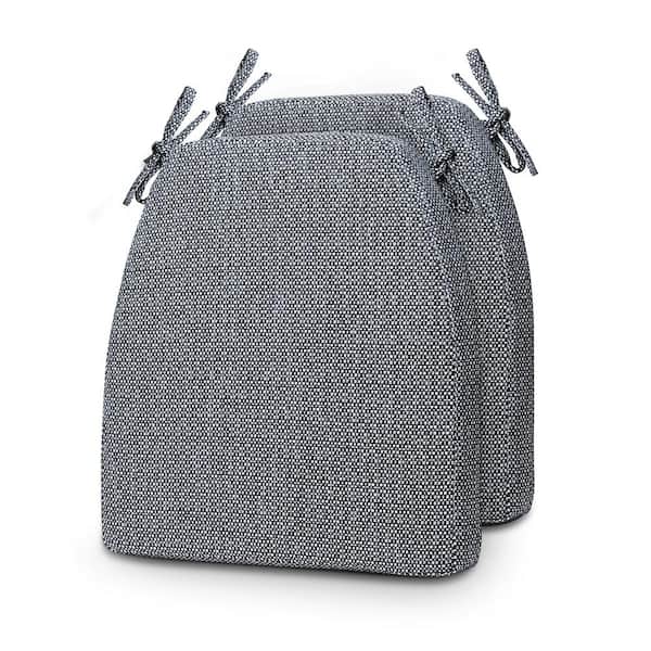 Outdoor Cushions for Dining Chairs Cushions, Chair Seat Pads with Ties and Non-Slip Backing, Gray