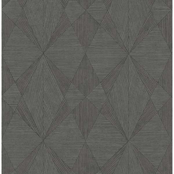 A-Street Prints Intrinsic Dark Grey Geometric Wood Dark Grey Wallpaper Sample