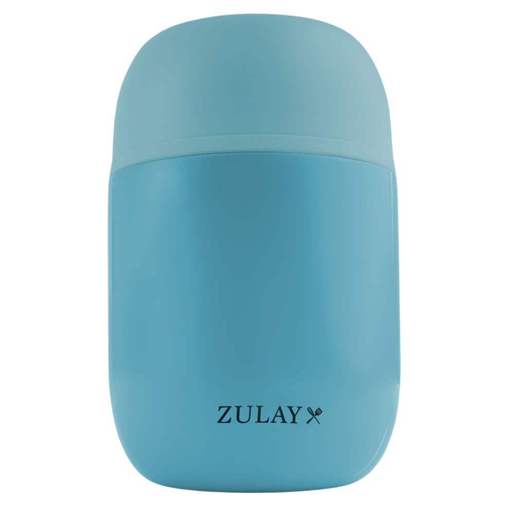 Zulay Kitchen 16oz Vacuum Insulated Food Jar Container Light Blue Z