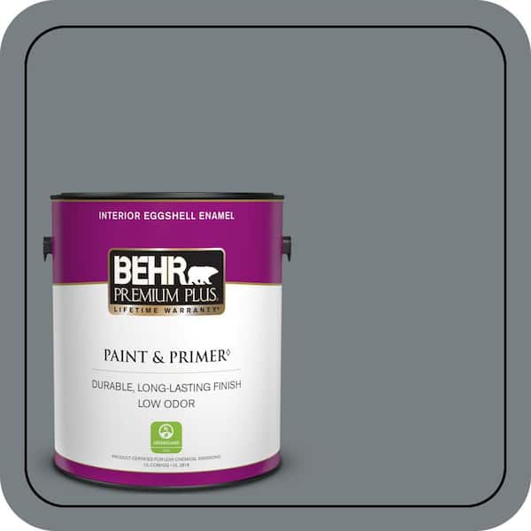 BEHR PREMIUM PLUS 1 gal. #N450-5 Intergalactic Eggshell Enamel Low Odor Interior Paint & Primer