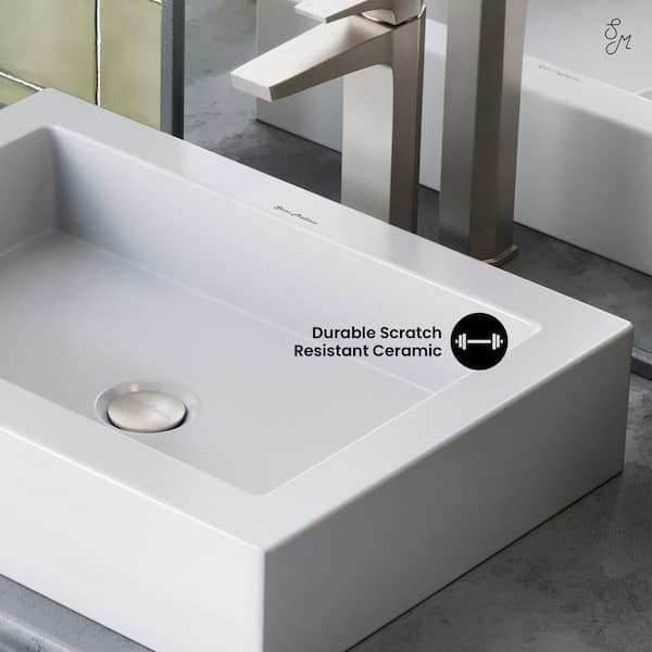 Swiss Madison Voltaire 22.5 in. Ceramic Rectangle Vessel Bathroom