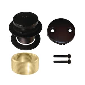 Universal Fine or Coarse Thread Replacement Bathtub Tip-Toe Drain with 2-Hole Faceplate, Oil Rubbed Bronze