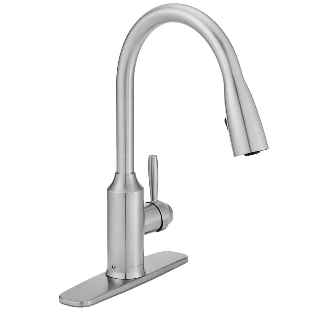 Glacier Bay Invee Single-Handle Pull-Down Sprayer Kitchen Faucet in ...
