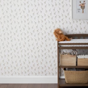 Giraffe Beige Peel and Stick Removable Wallpaper Panel (covers approx. 26 sq. ft.)