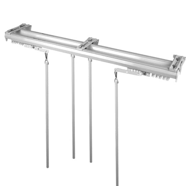 EMOH 120" to 170" Adjustable Baton Draw Double Traverse in White
