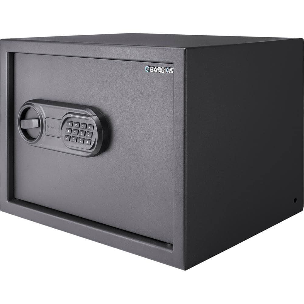Compact Black Steel Digital Keypad Safe with LED Light